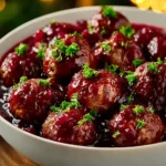 Quick Christmas Cranberry Meatballs