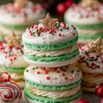 Christmas Tree Cake Macarons