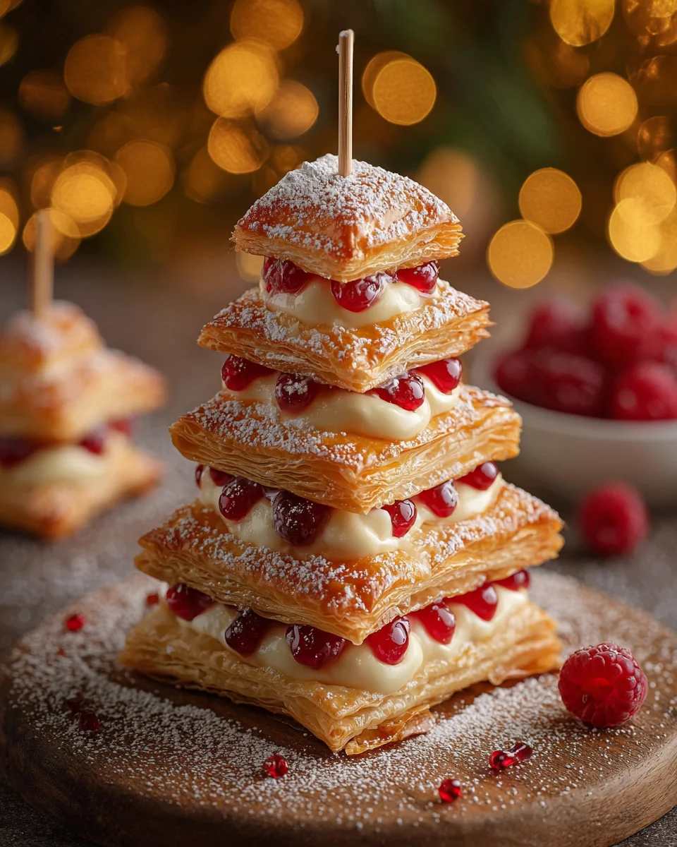 Cream & Jam Holiday Puff Pastry Tree