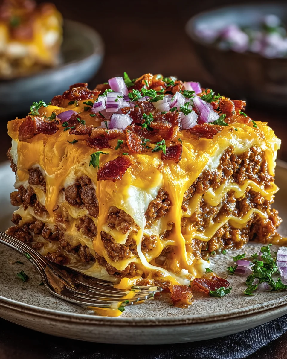 Bacon Cheeseburger Pan Lasagna