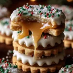 Caramel White-Chocolate Shortbread Christmas Cookies