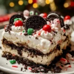 No-Bake Christmas Oreo Lasagna