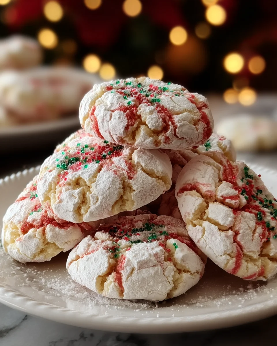 Cool Whip Christmas Crinkle Cookies