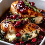Cranberry & Spinach Stuffed Chicken with Brie