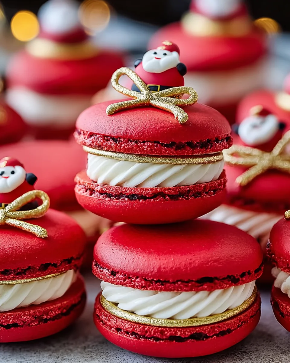 Delightful Santa Claus Macarons
