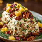 Pineapple Cranberry Holiday Cheese Log: Creamy Bliss Awaits!
