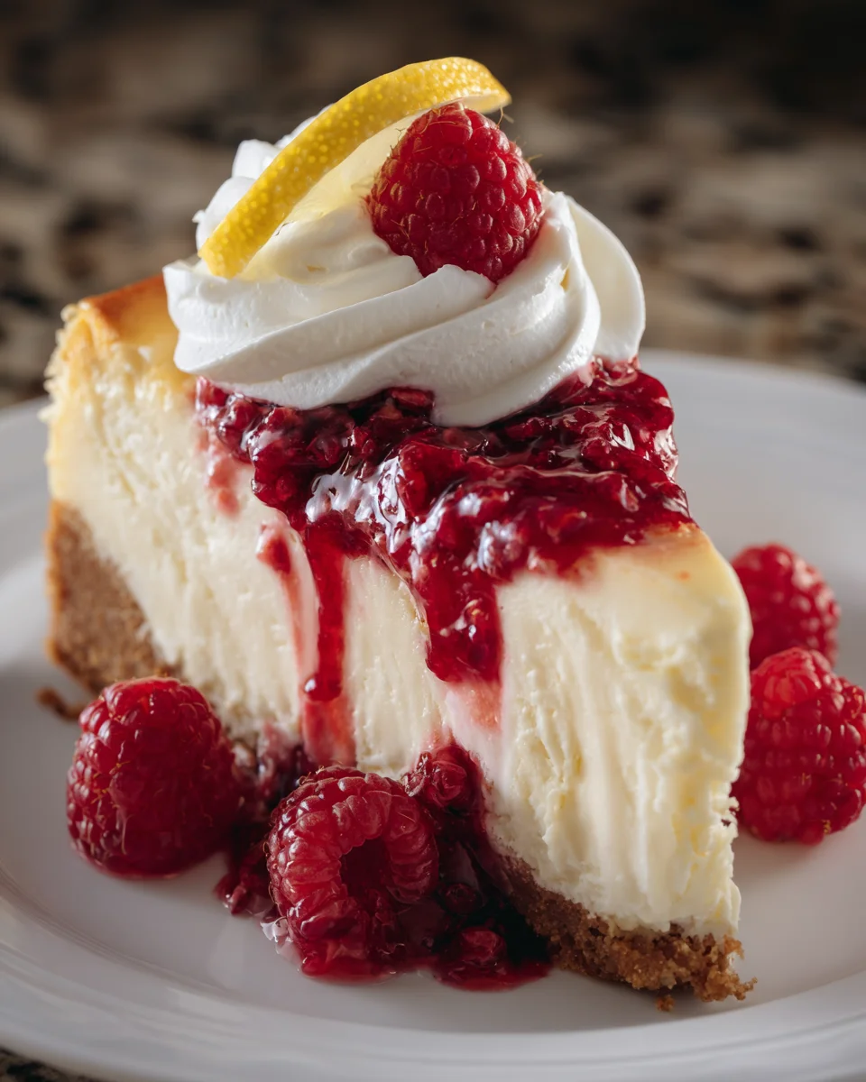 Lemon Raspberry Cheesecake