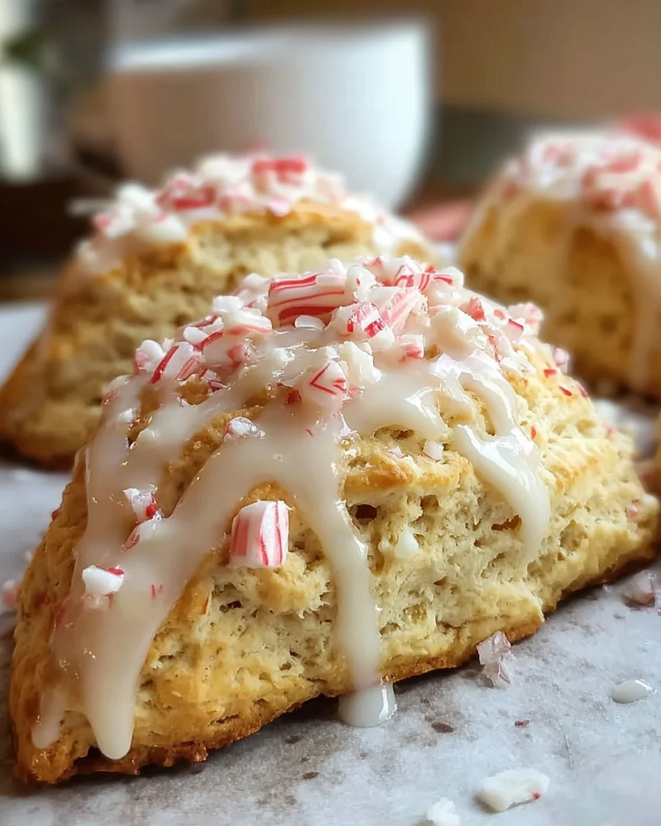 Peppermint White Chocolate Scones