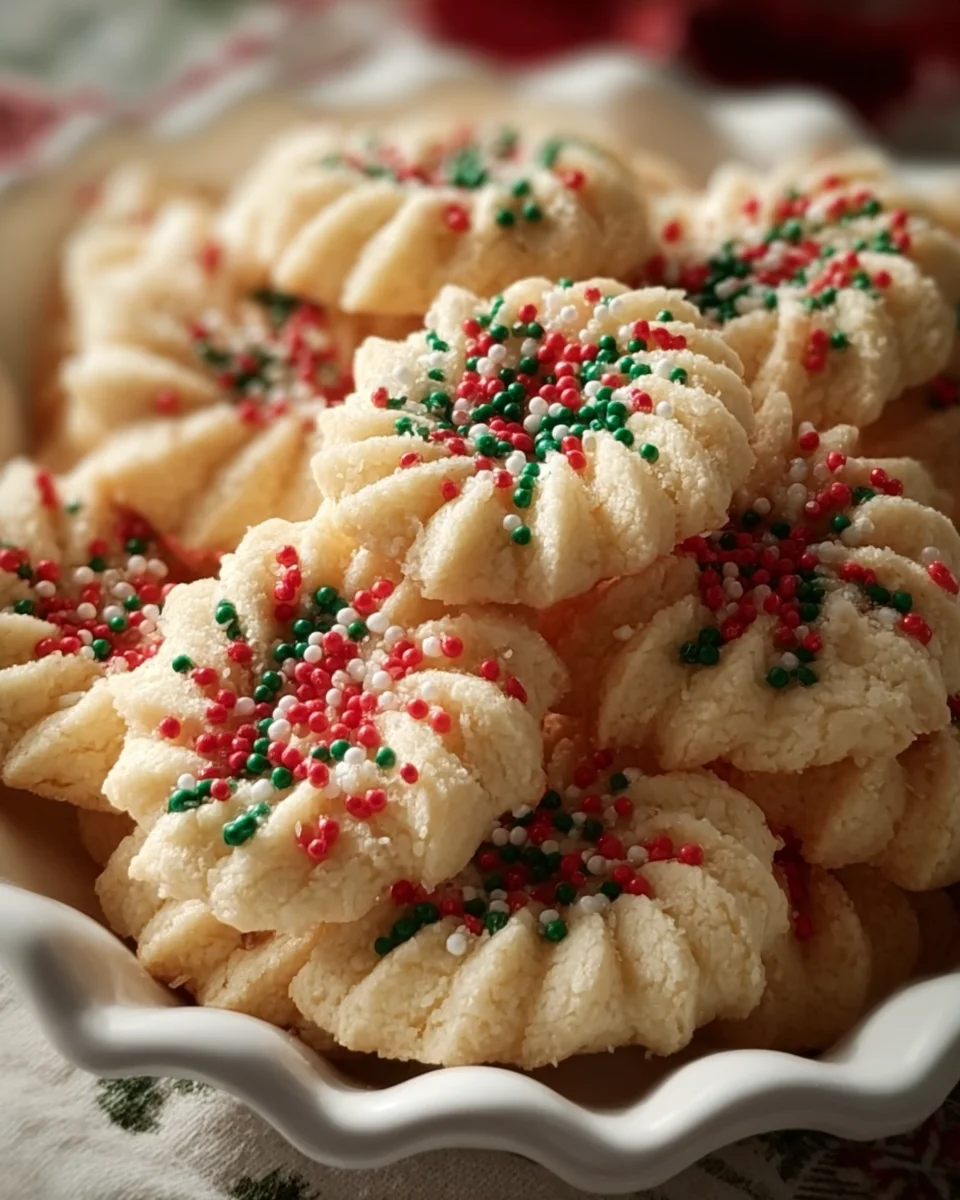 Holiday Spritz Cookies 🎄🍪 – Buttery, Festive, and Absolutely Addictive!