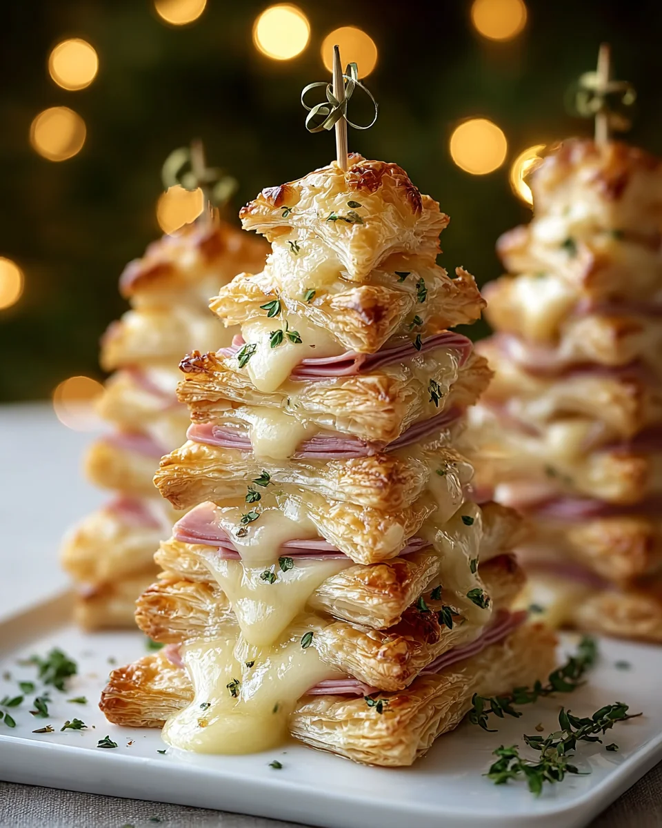 Stacked Puff Pastry Christmas Trees