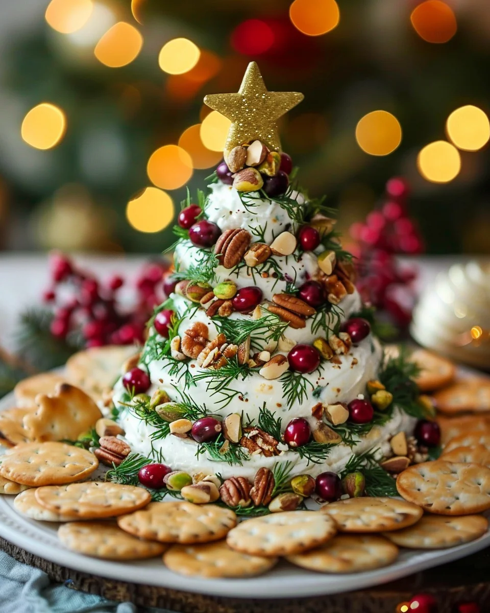 Cheese Tree with Cranberry & Pistachio