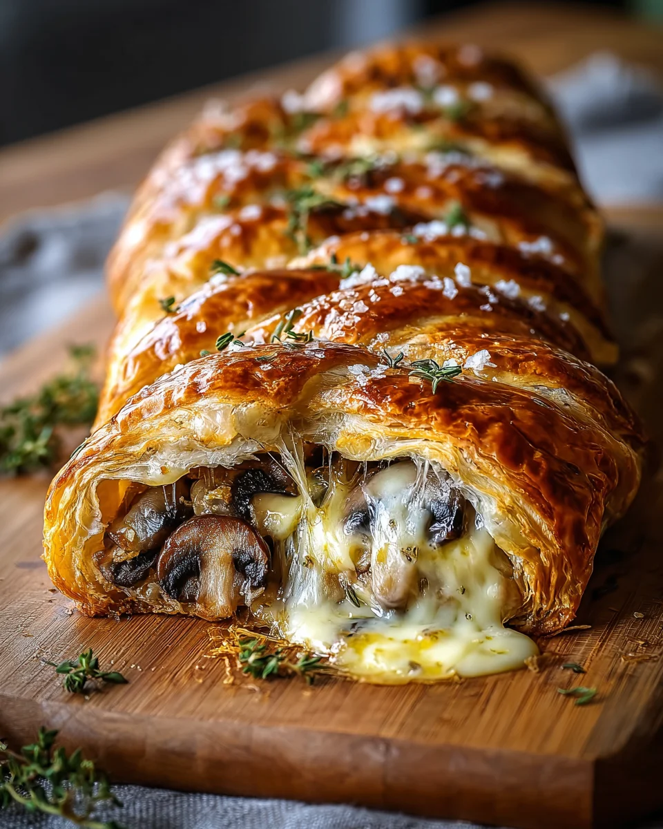 Herbed Mushroom & Gruyère Pastry Plait