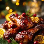 Sticky Glazed Christmas Chicken