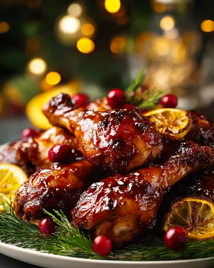 Sticky Glazed Christmas Chicken