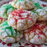 Cool Whip Christmas Crinkle Cookies