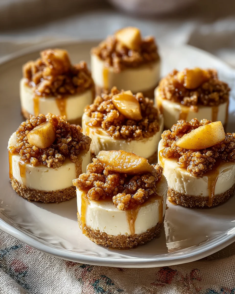 Apple Crisp Mini Cheesecakes