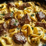 Cracked Garlic Steak Tortellini in Creamhouse Sauce Bliss