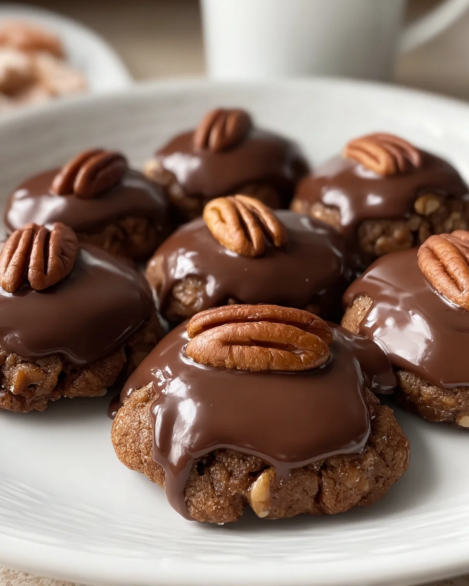 No-Bake Turtle Pecan Clusters