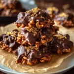 Chocolate-Dipped Caramel Star Crunch Cookies