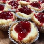 Cherry Cheesecake Cupcake Bites