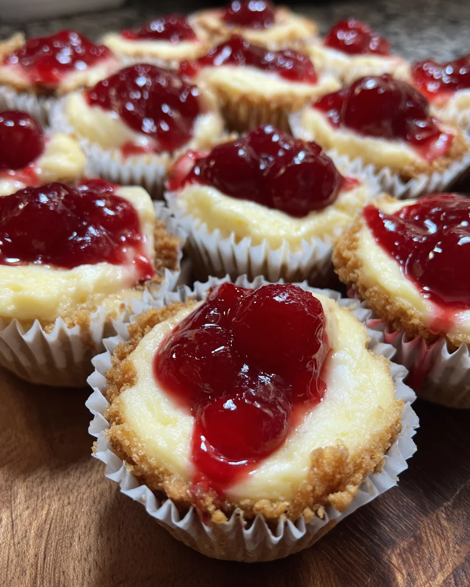 Cherry Cheesecake Cupcake Bites