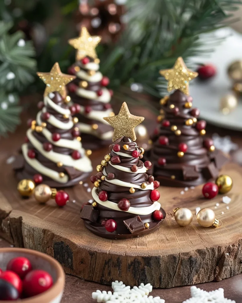 Christmas Chocolate Tree Cookies