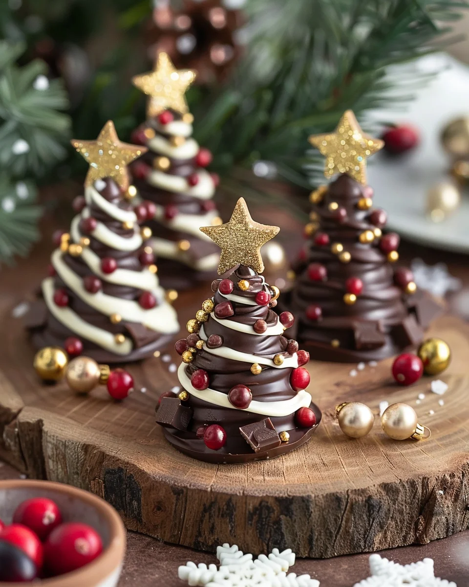 Christmas Chocolate Tree Cookies