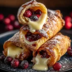 Crispy Brie and Cranberry Egg Rolls