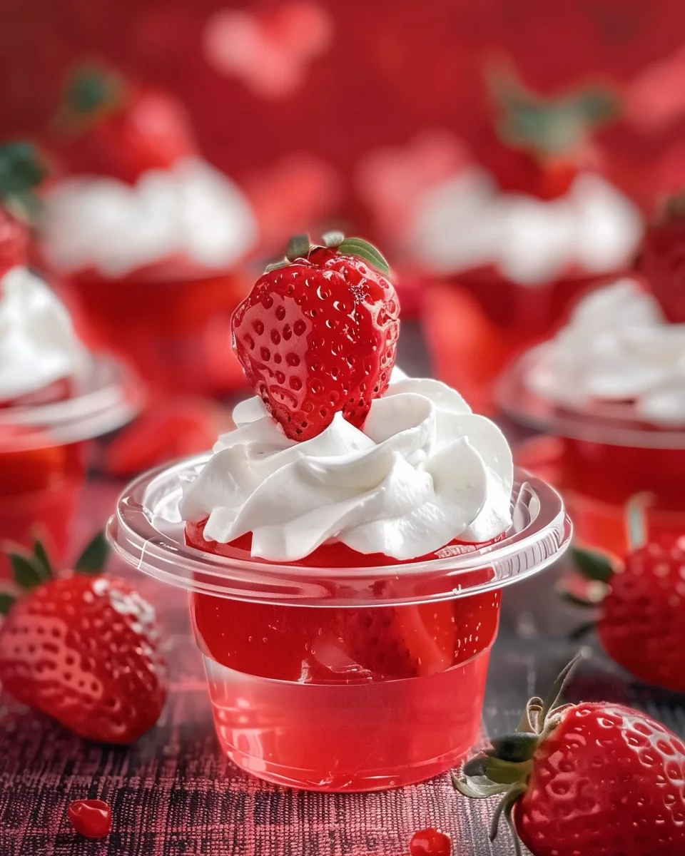 Santa Hat Jello Cups