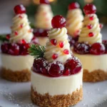 Christmas Tree Mini Cheesecakes