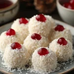 Snowy Coconut Cherry Balls Recipe