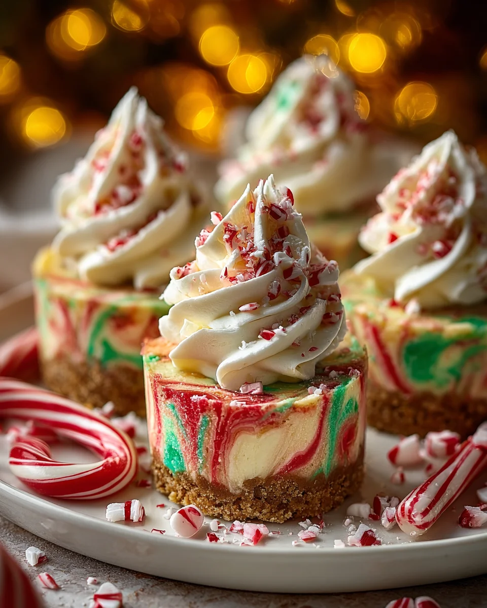 No-Bake Christmas Mini Cheesecakes