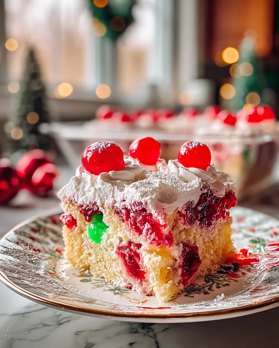 Christmas Cranberry Poke Cake
