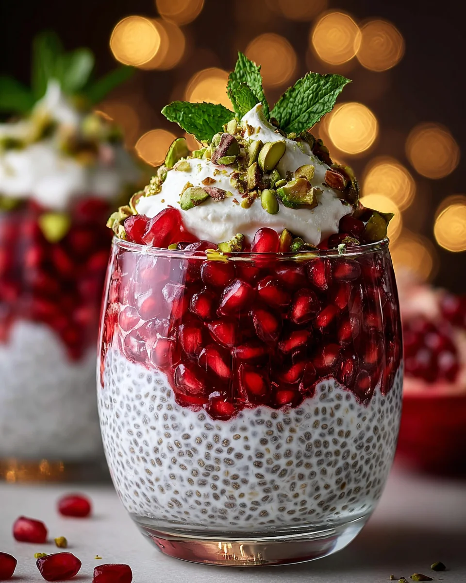 Christmas Ricotta Chia Pudding Parfaits
