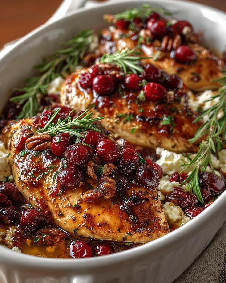 Honey Cranberry Chicken Bake with Ricotta Cheese