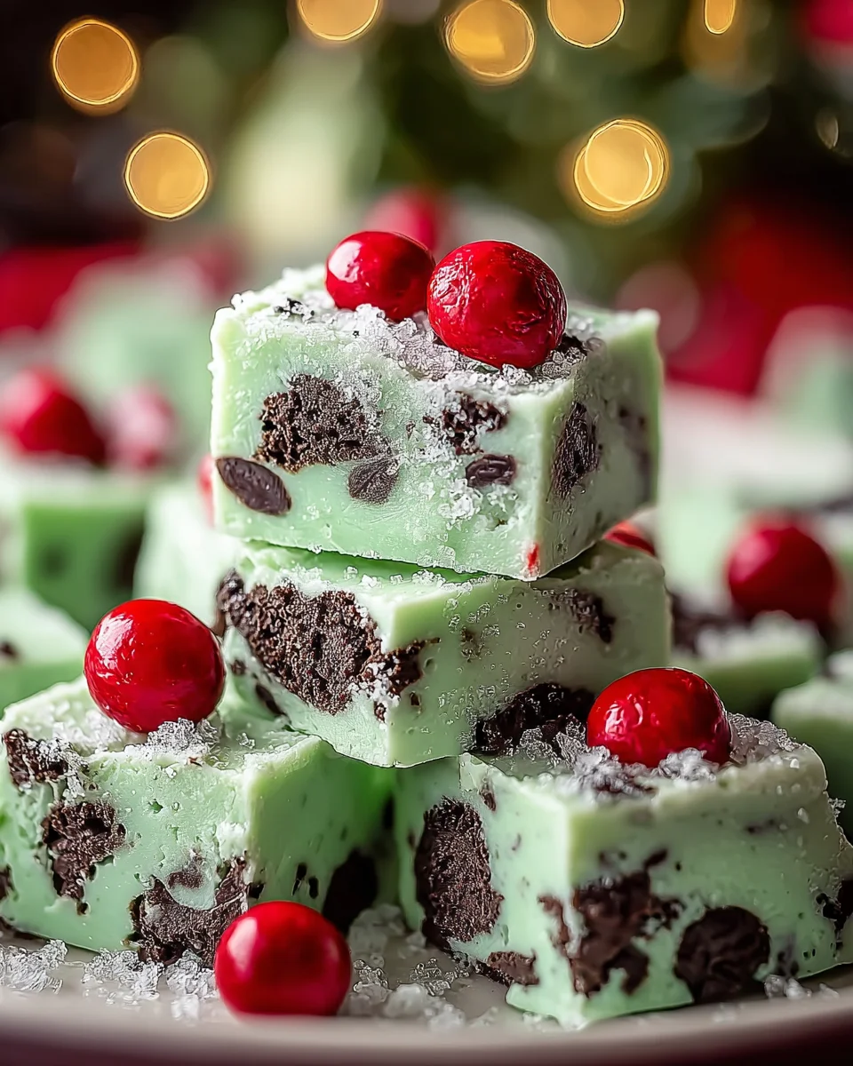 Christmas Mint Oreo Fudge