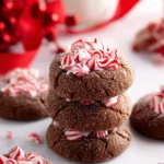 Chocolate Peppermint Thumbprint Cookies
