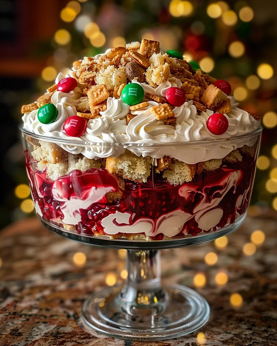 Christmas Berry Cookie Crunch Trifle