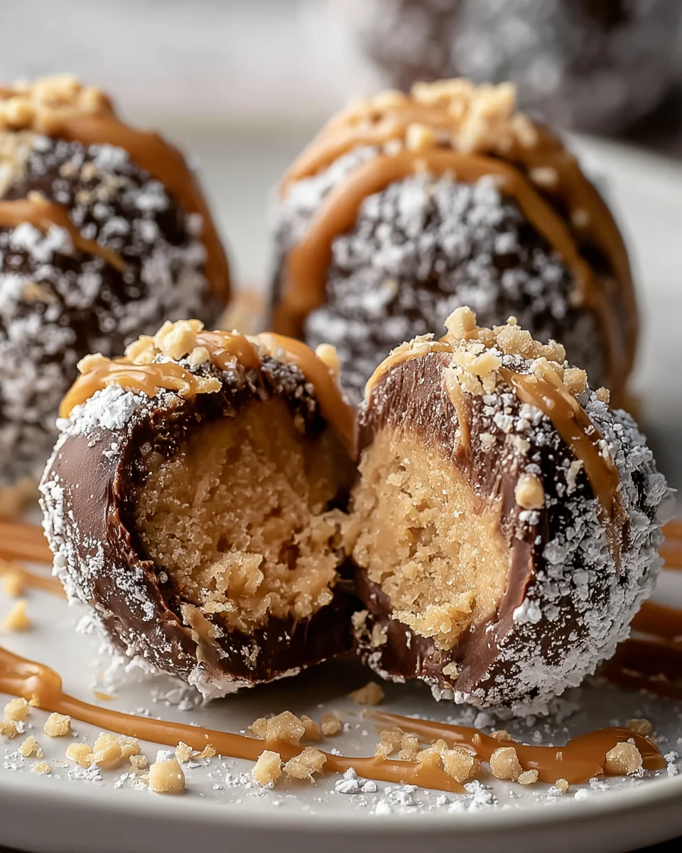 Chocolate Peanut Butter Snowballs