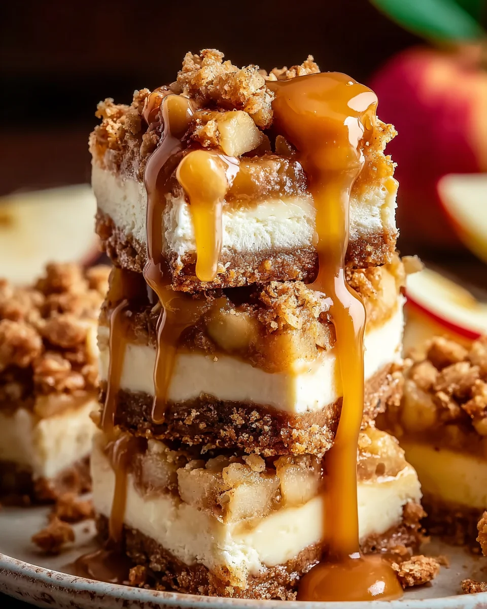 Caramel Apple Cheesecake Bars: Indulge in Creamy Bliss!