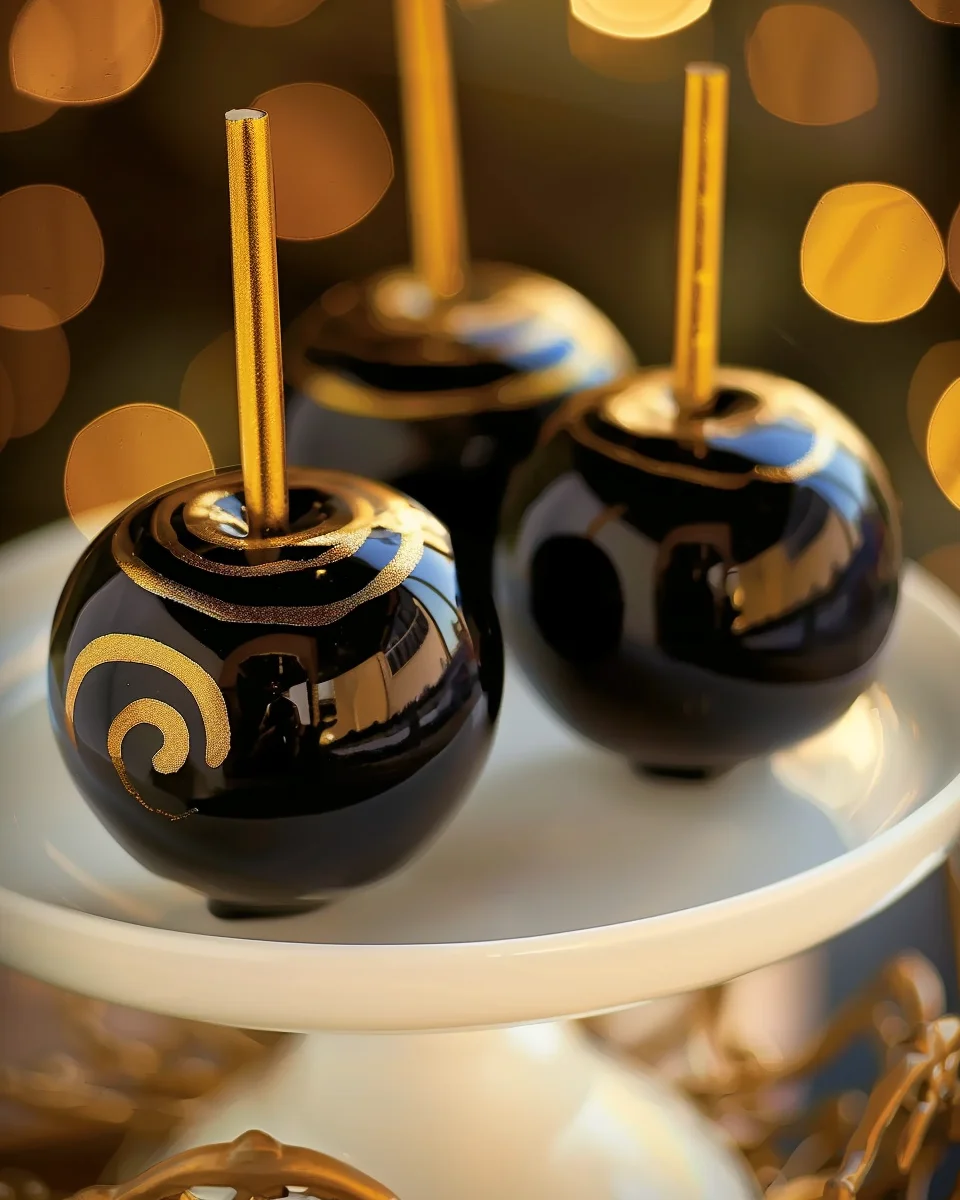 Midnight Glamour Candy Apples