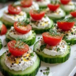 Cucumber Cottage Cheese Bites