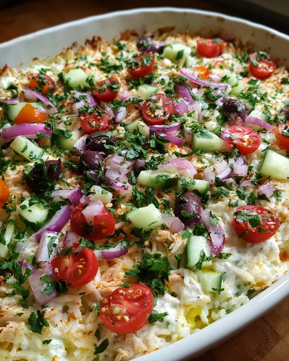 Dump-and-Bake Chicken Tzatziki Casserole