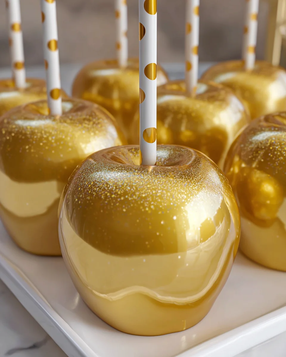 Golden Glam Candy Apples
