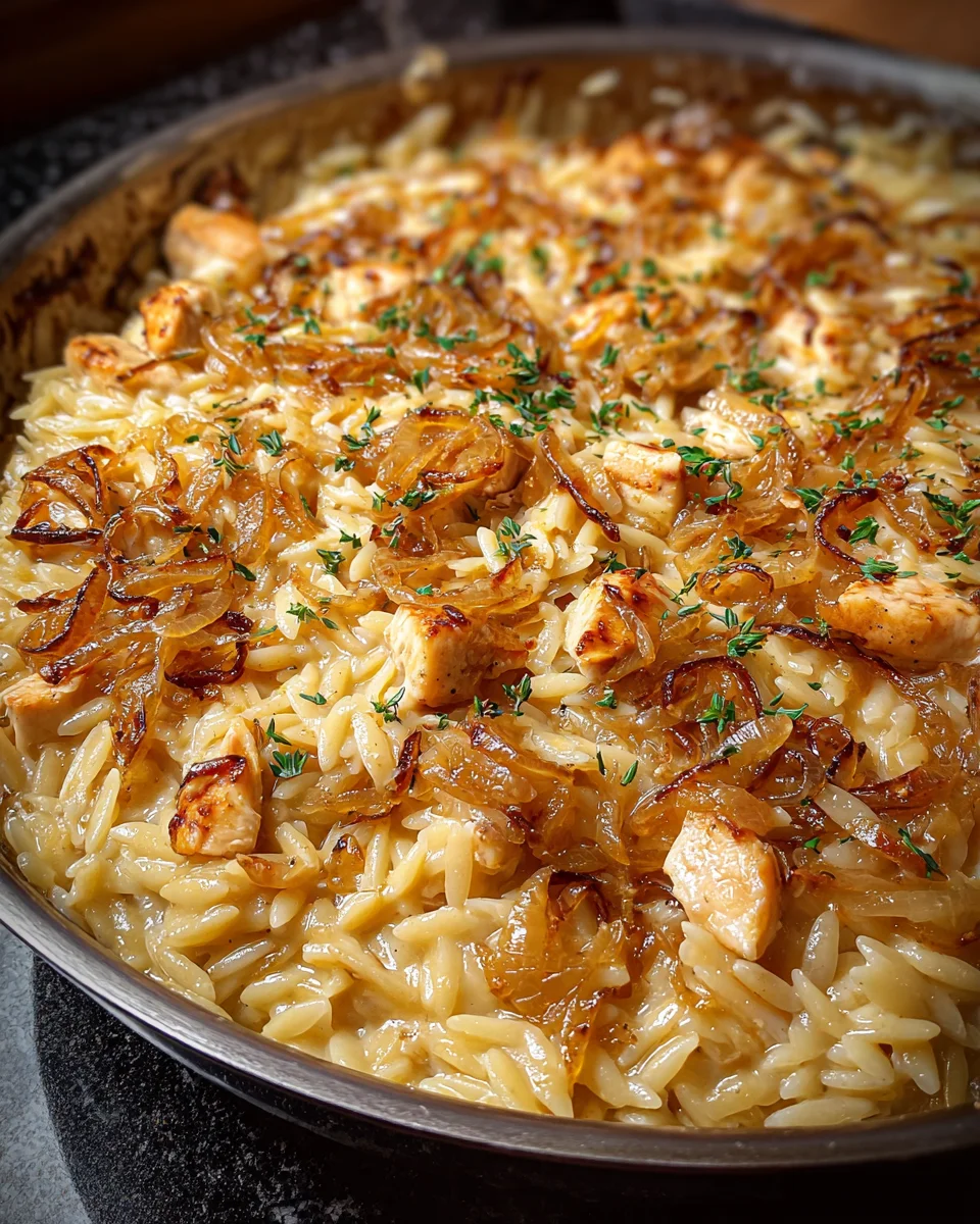 French Onion Chicken Orzo