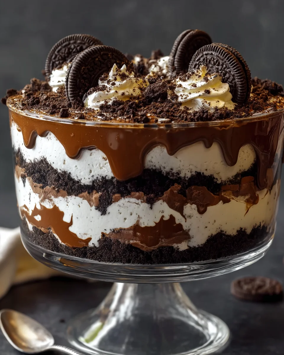 Chocolate Oreo Cheesecake Brownie Trifle – The Ultimate Layered Indulgence