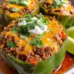 Cheesy Taco Stuffed Peppers: Juicy, Creamy Flavor Explosion!