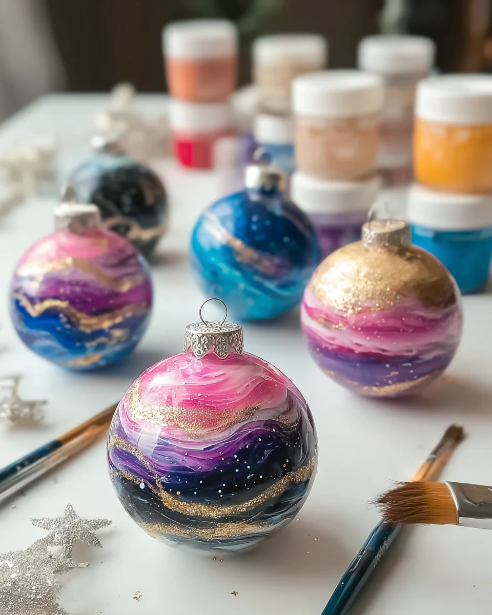Baking Soda Galaxy Ornaments