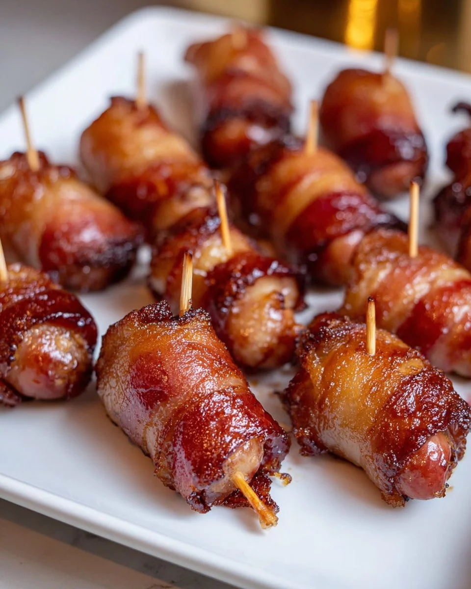 Delicious 3-Ingredient Bacon Wrapped Smokies Appetizer