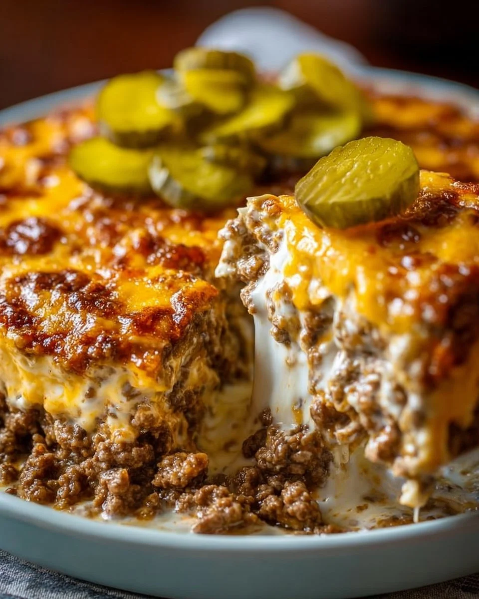 Delicious Crockpot Big Mac Dip served in a bowl with crackers and fresh toppings.